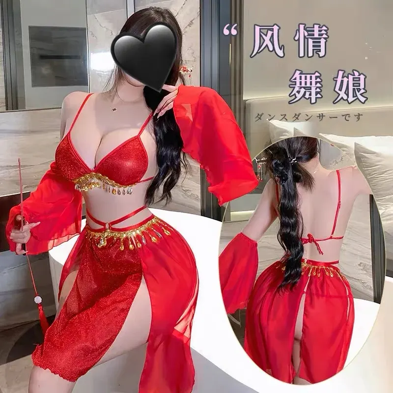 情趣内衣性感唐风复古汉服套装(code：E74)
