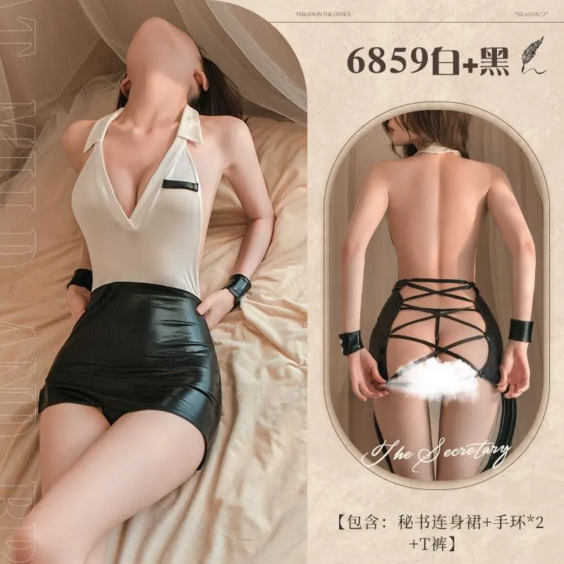 情趣内衣性感深V诱惑风情露臀秘书装218