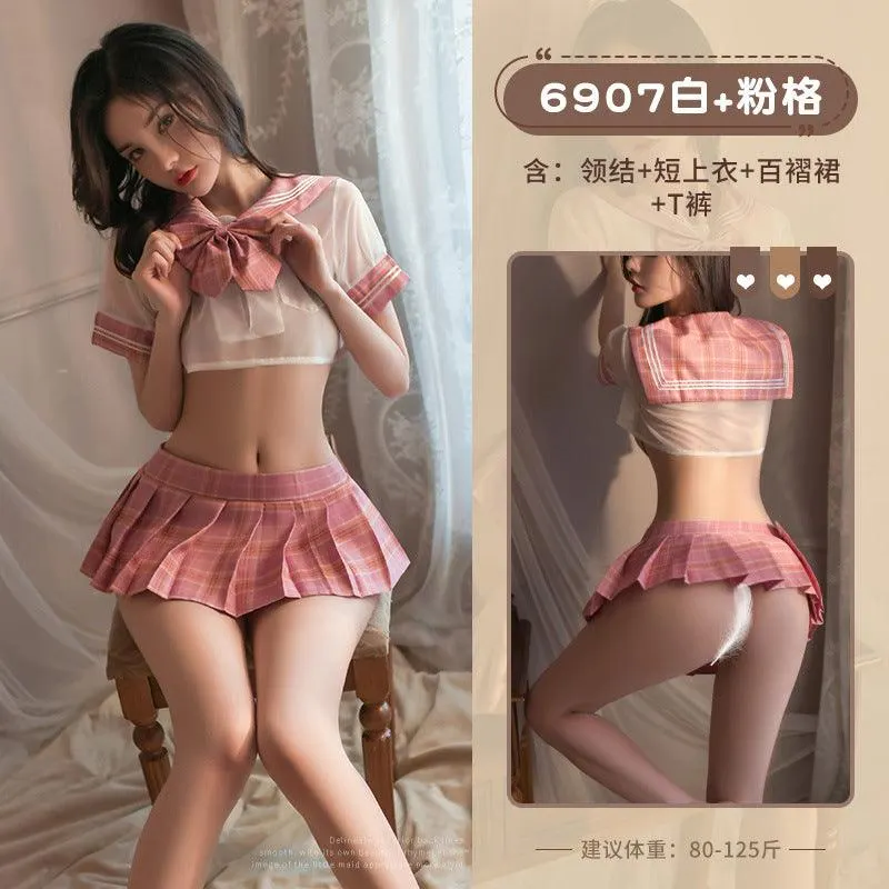 日系学姐情趣学生装jk制服诱惑激情套装(code：C43）