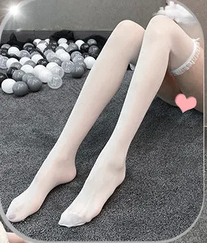 情趣内衣蝴蝶结诱惑白色丝袜（525）